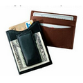 Leather Magnetic Money Clip Wallet (2 7/8"x3 7/8"x1/4")